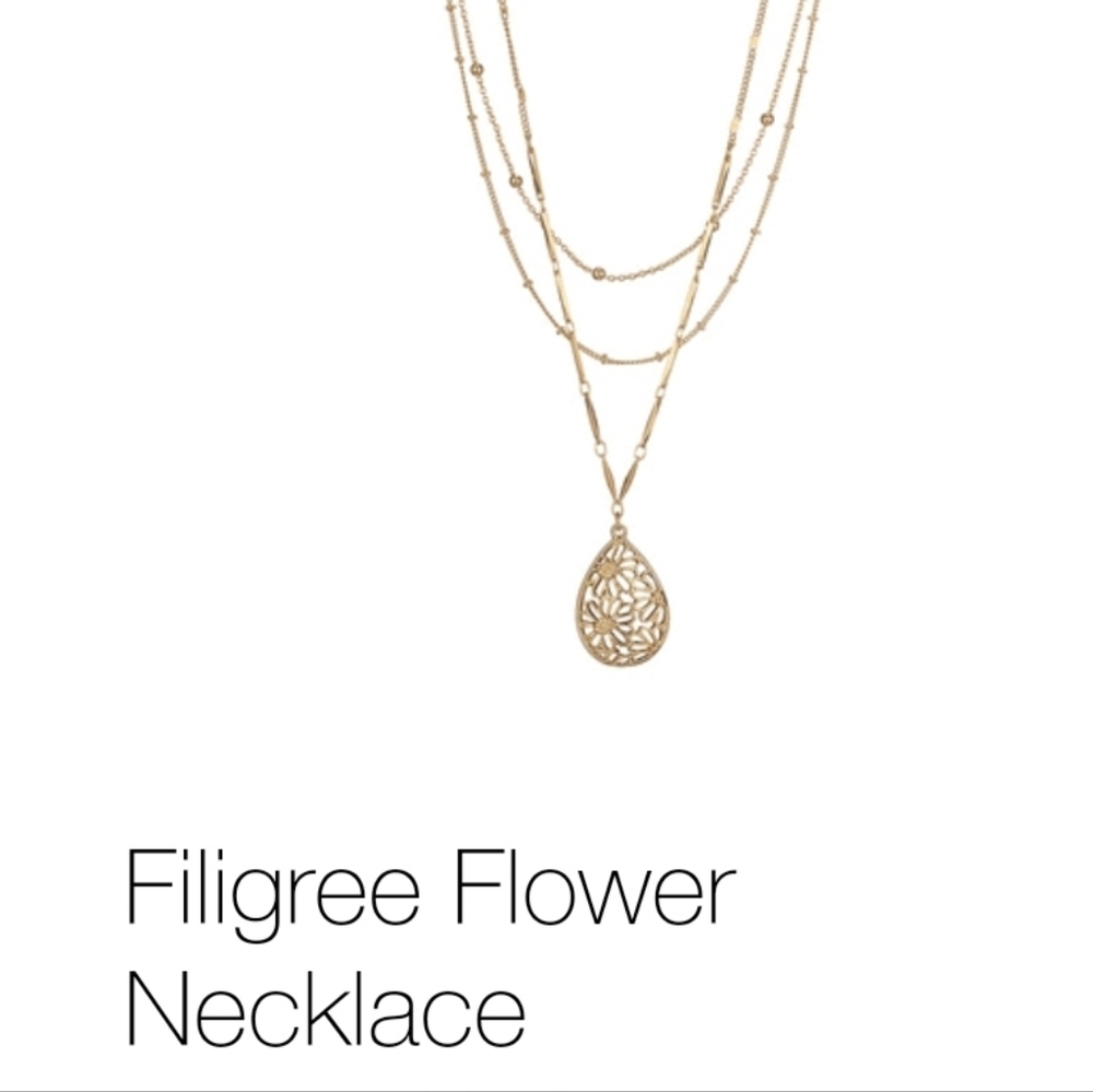 Filigree Flower Neclace